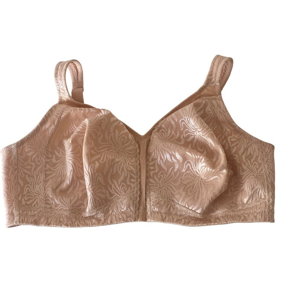 WIRELESS PLUS SIZE BRA WIDE STRAPS FULL COVERAGE NUDE TAN 46DDD/F NO TAG